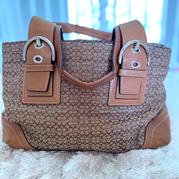 Coach vintage double strap bag/purse/tote - Picture 3 of 13